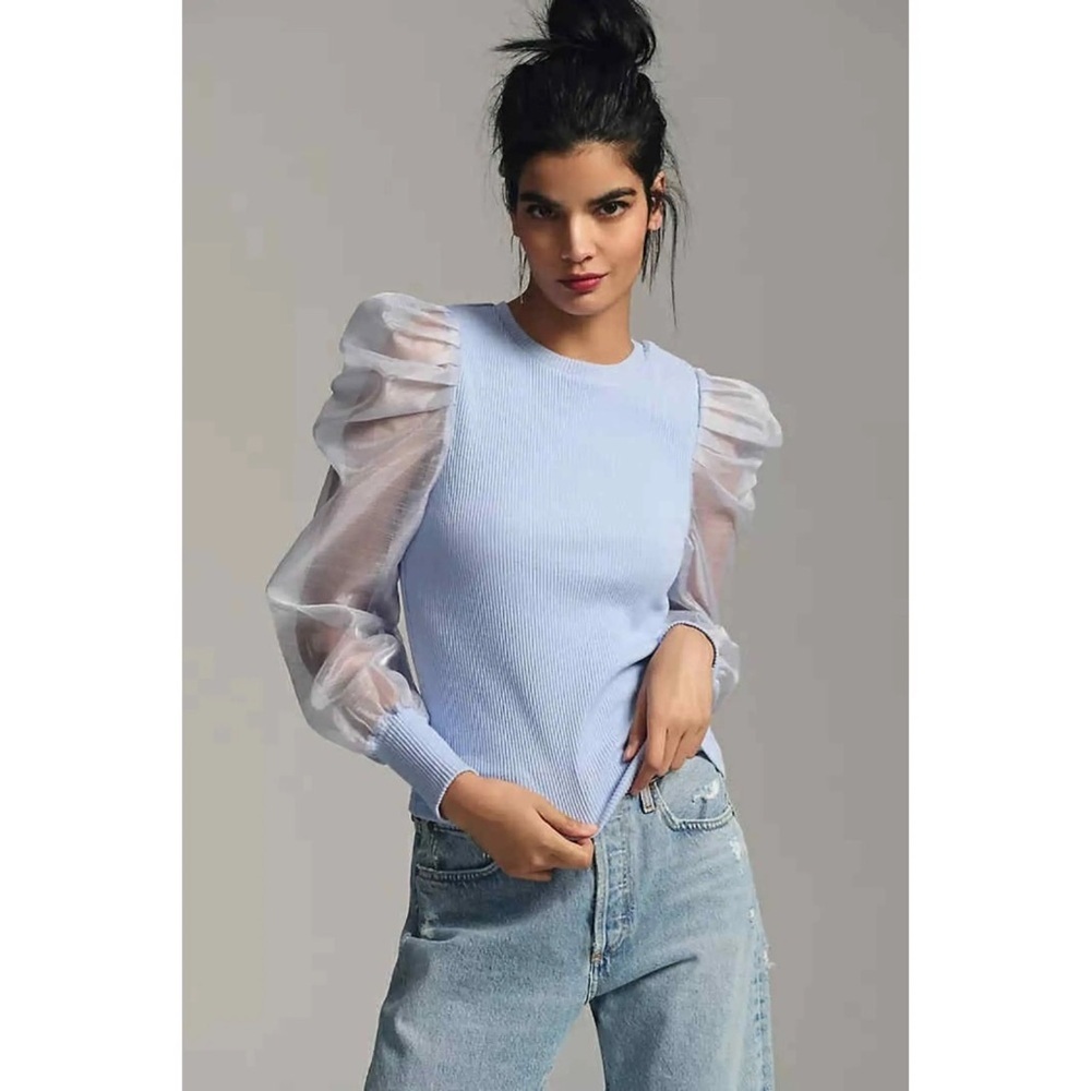 Anthropologie Dolan Puff Sleeve Top Size Small